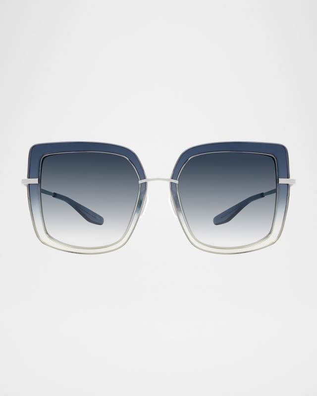 Margret Square Ombre Acetate & Titanium Sunglasses